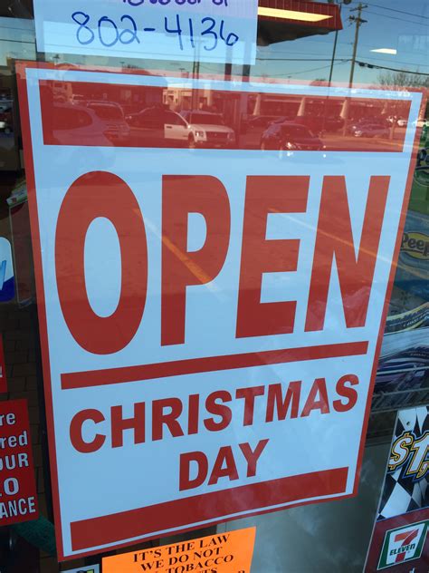 stores open christmas day